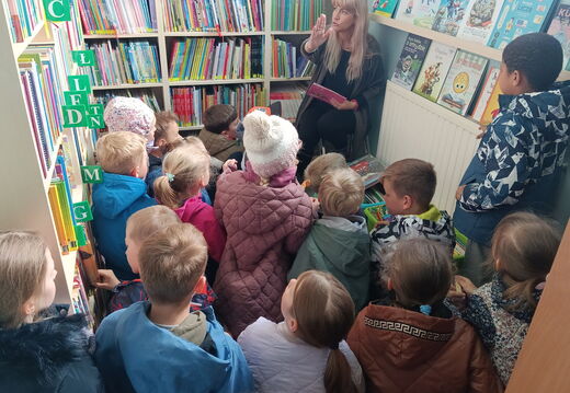 Lekcje biblioteczne dla klas I z SP Bojano-2025 r